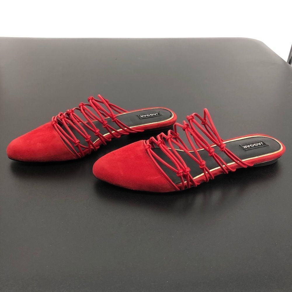 Jaggar Series Knotted Slide in Coral Flat Sandals - Picture 10 of 13
